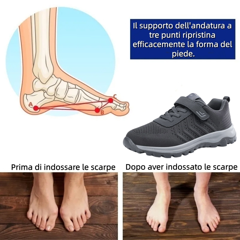 ⏰ Ultimo giorno: 50% di sconto – non lasciartelo sfuggire! Nuove scarpe ortopediche per persone di mezza età e anziane, design traspirante con velcro, di' addio ai piedi sudati✅ – allevia efficacemente il dolore