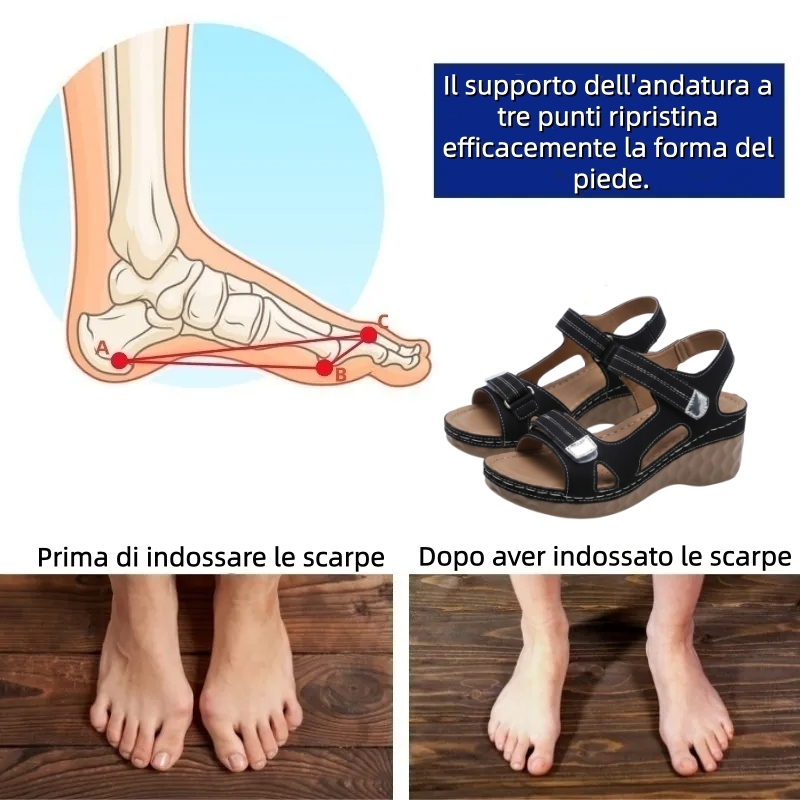 【🎁Ultimo giorno per il 70% di sconto! Non perdete l'occasione!】Sandali ortopedici e ammortizzanti dal design ergonomico per un'esperienza di camminata più confortevole👞