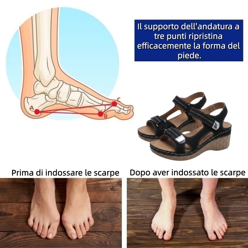 【🎁Ultimo giorno per il 70% di sconto! Non perdete l'occasione!】Sandali ortopedici e ammortizzanti dal design ergonomico per un'esperienza di camminata più confortevole👞
