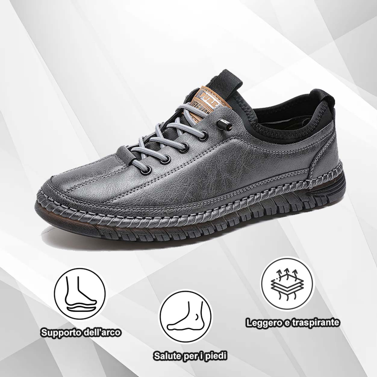 (🔥50% di sconto oggi - prendilo!) Scarpe ortopediche premium ed eleganti 👞 - Design ergonomico per alleviare il dolore