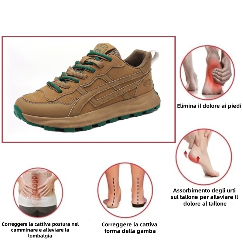 【⏰Sconto del 50% oggi - da non perdere】 Scarpe ortopediche dal design ergonomico - pelle di alta qualità + cuciture a mano 👞