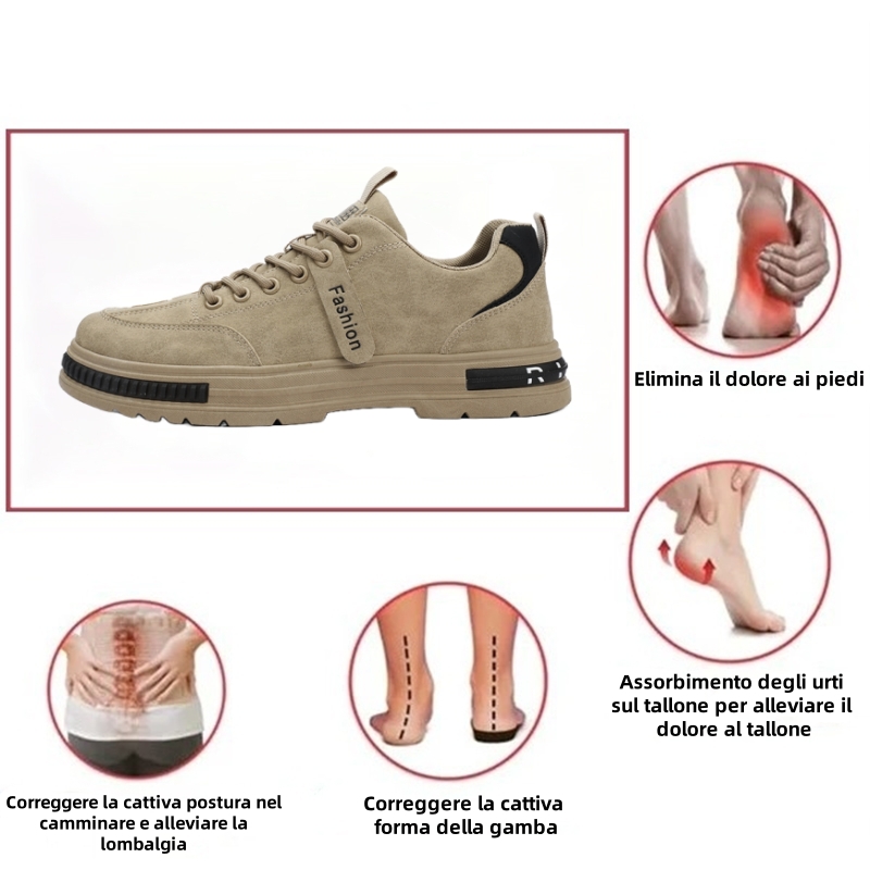 【🔥Sconto del 50% oggi - da non perdere】 Scarpe ortopediche dal design ergonomico - pelle di alta qualità + cucito a mano 👞