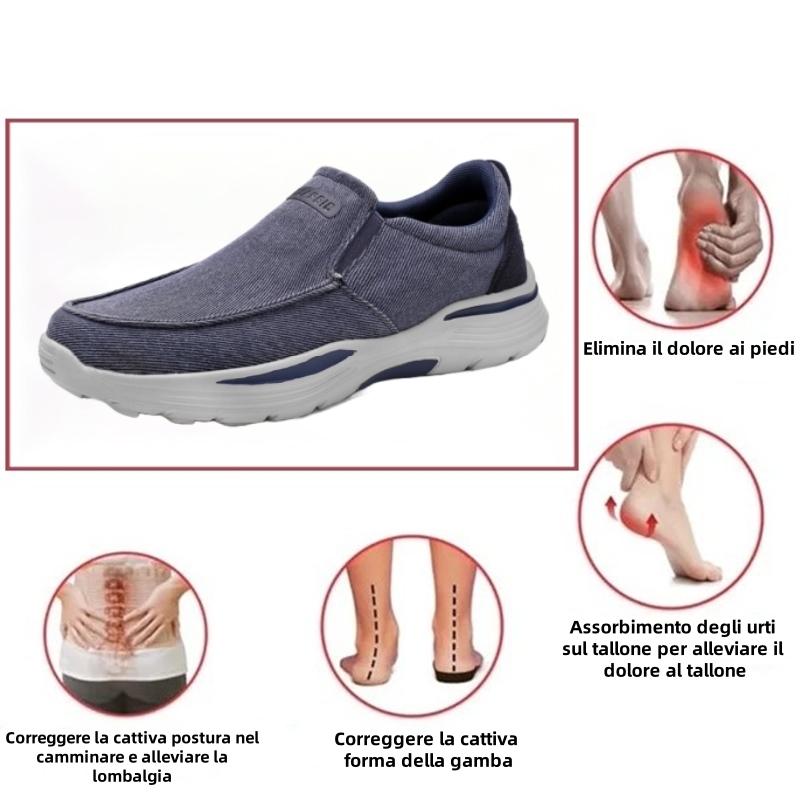 🔥 (Ultimo giorno) Sconto del 50% per un periodo limitato: non perdere questa occasione ⏰ Scarpe ortopediche da uomo traspiranti 👞 - Elimina dolori alle gambe e alla schiena - Design ergonomico