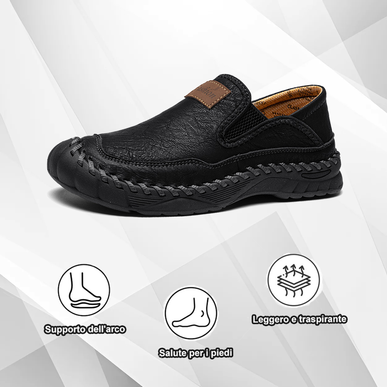 (🔥50% di sconto oggi - prendilo!) Scarpe ortopediche premium ed eleganti 👞 - Design ergonomico per alleviare il dolore
