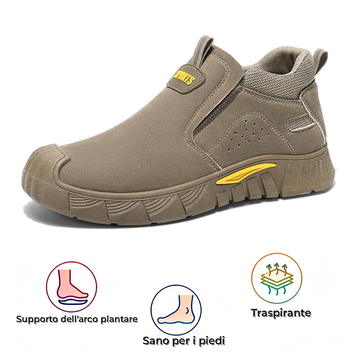 ⏰Sconto del 50% oggi, non perdete l'occasione! Scarpe ortopediche dal design ergonomico che alleviano efficacemente il dolore ai piedi🛡️ proteggono i piedi, sono traspiranti e cucite a mano.