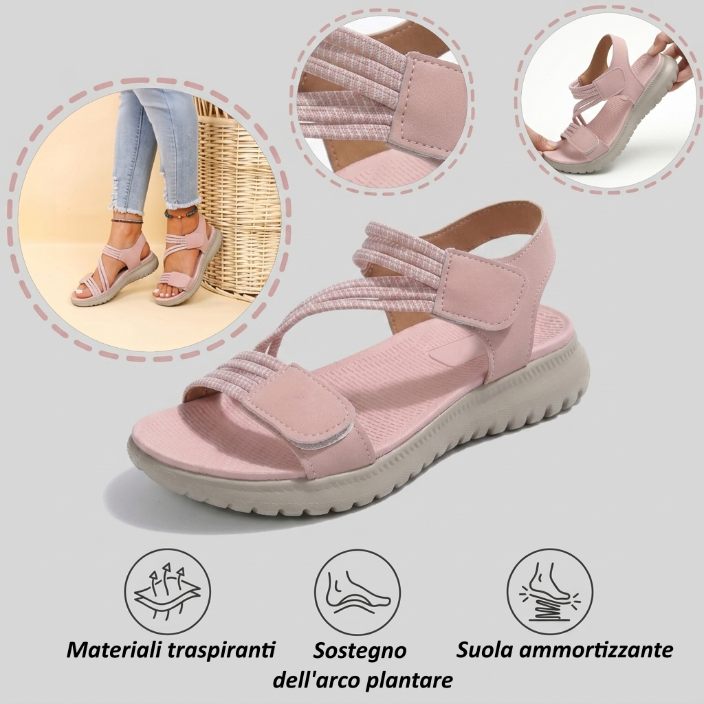 【🎁Ultimo giorno per il 70% di sconto! Non perdete l'occasione!】Sandali ortopedici e ammortizzanti dal design ergonomico per un'esperienza di camminata più confortevole👞