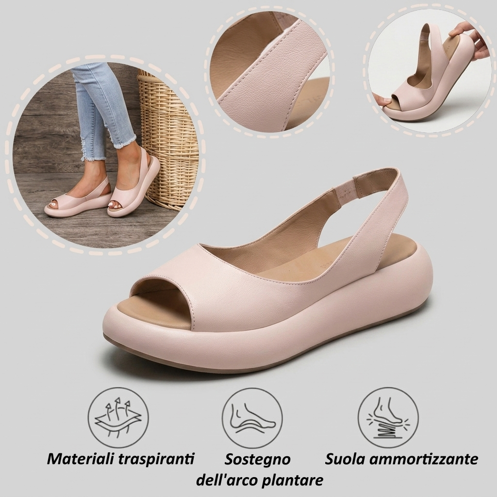 【⏰Ultimo giorno, 70% di sconto! Non perdete l'occasione!】Sandali ortopedici dal design ergonomico con assorbimento degli urti, ✅️scarpe ortopediche salutari progettate specificamente per le donne europee.