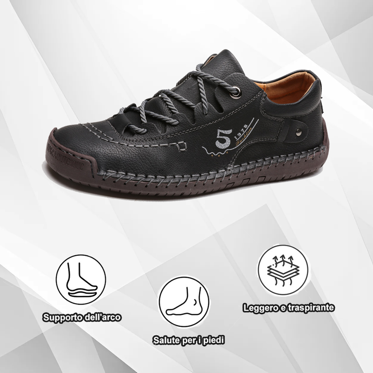 (🔥50% di sconto oggi - prendilo!) Scarpe ortopediche premium ed eleganti 👞 - Design ergonomico per alleviare il dolore