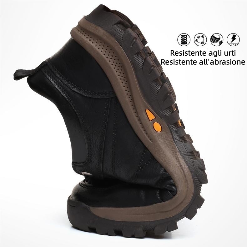 ⏰ Solo oggi: 70% di sconto – Non lasciartelo sfuggire! 🐂 Scarpe ortopediche da uomo di nuova generazione, realizzate in vera pelle australiana. 👞 Cucite a mano. Impermeabili e antiscivolo, ✅ Alleviano efficacemente il dolore ai piedi.