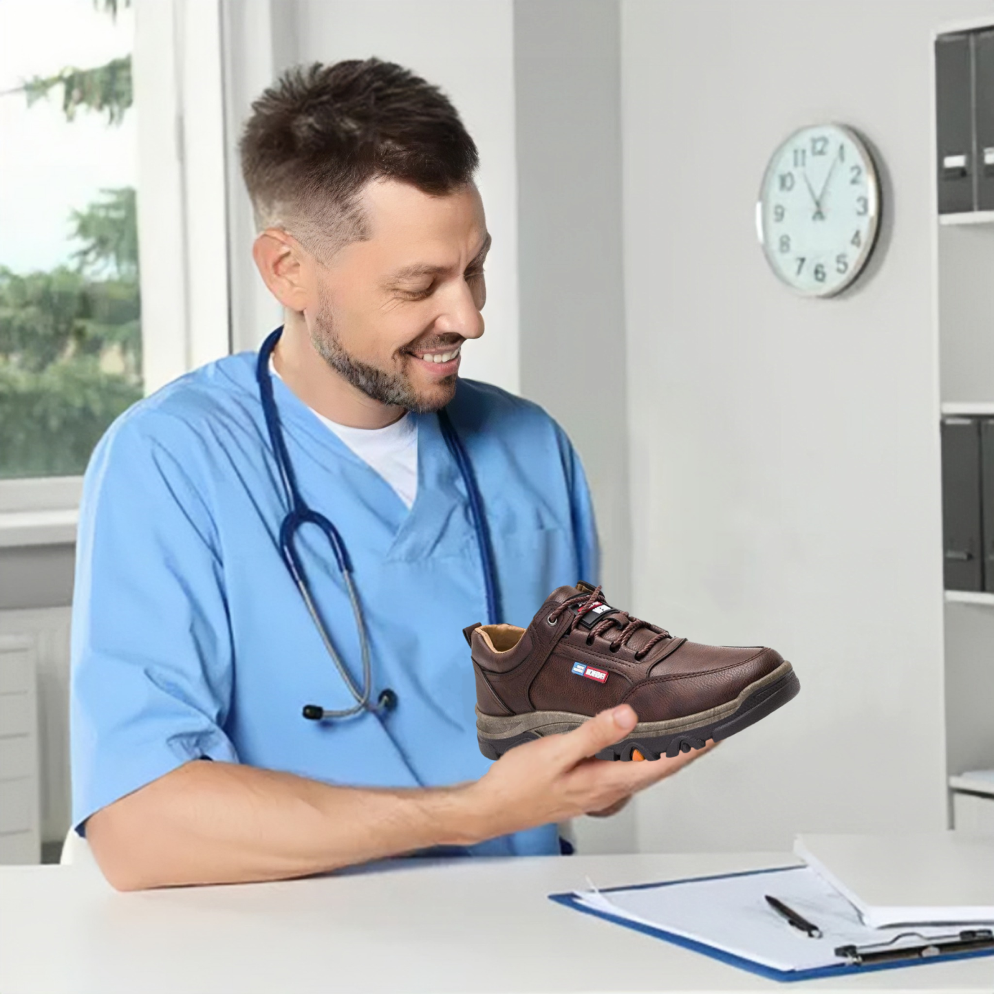 【⏰Sconto del 50% oggi - da non perdere】 Scarpe ortopediche dal design ergonomico - pelle di alta qualità + cuciture a mano 👞