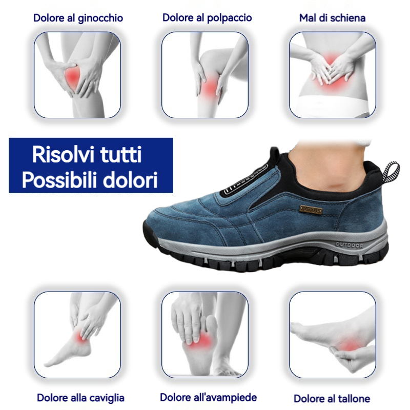 【⏰Ultimo giorno di sconto del 50% - non lasciartelo sfuggire】 Scarpe ortopediche dal design ergonomico - pelle bovina selezionata + cucite a mano 👞