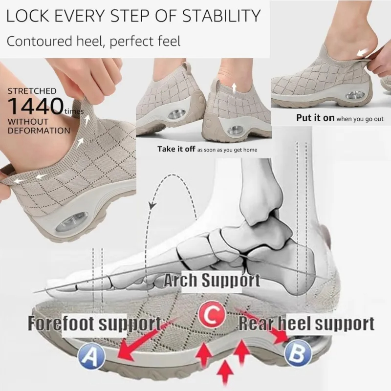 (⏰ Sconto del 70% per un periodo limitato - Non perdetevelo!) Design ergonomico - Scarpe ortopediche da donna recentemente aggiornate Impermeabili e antiscivolo, ✅ supporto dell'arco plantare per camminare più facilmente