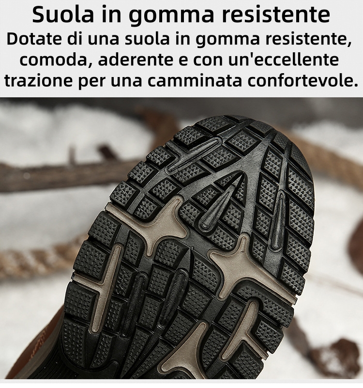 ⏰Sconto del 70% oggi, non lasciartelo sfuggire! 🐂 Scarpe invernali ortopediche da uomo, realizzate in vera pelle bovina australiana e lana 👞 Cucite a mano ✅ - Alleviano efficacemente il dolore ai piedi.