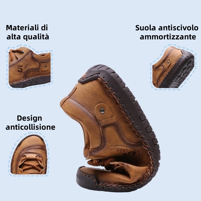 【🔥Sconto del 50% oggi - da non perdere】 Scarpe ortopediche dal design ergonomico - pelle di alta qualità + cucito a mano 👞