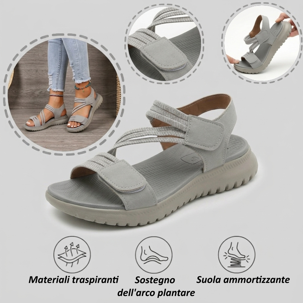 【🎁Ultimo giorno per il 70% di sconto! Non perdete l'occasione!】Sandali ortopedici e ammortizzanti dal design ergonomico per un'esperienza di camminata più confortevole👞