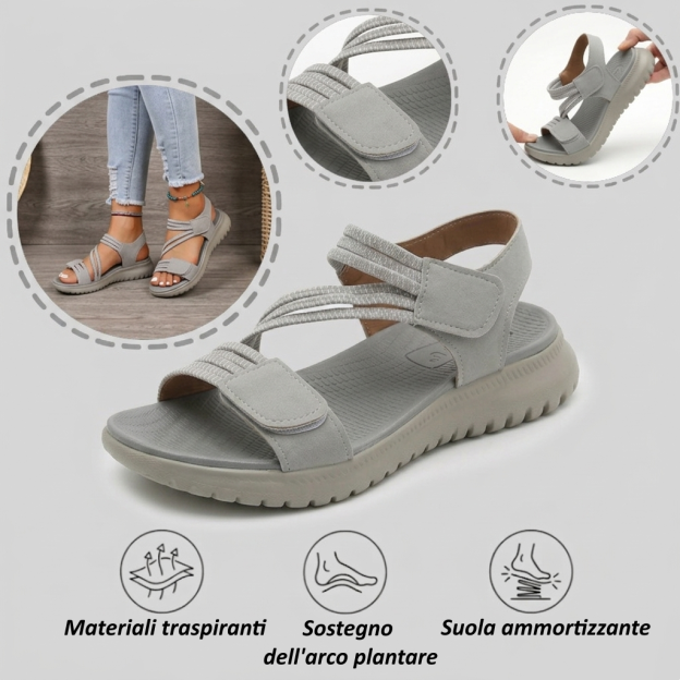 【🎁Ultimo giorno per il 70% di sconto! Non perdete l'occasione!】Sandali ortopedici e ammortizzanti dal design ergonomico per un'esperienza di camminata più confortevole👞