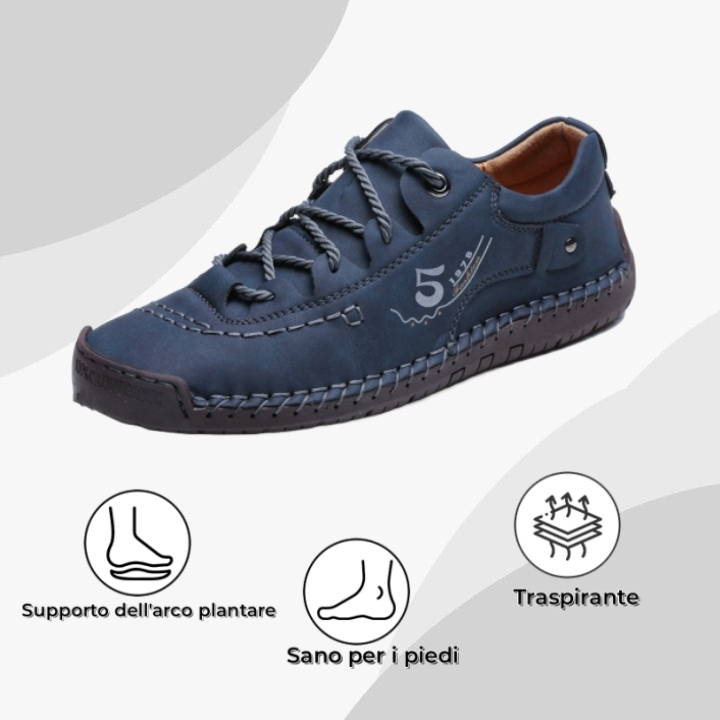 【🔥Sconto del 50% oggi - da non perdere】 Scarpe ortopediche dal design ergonomico - pelle di alta qualità + cucito a mano 👞
