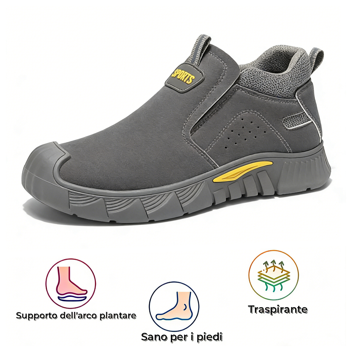 ⏰Sconto del 50% oggi, non perdete l'occasione! Scarpe ortopediche dal design ergonomico che alleviano efficacemente il dolore ai piedi🛡️ proteggono i piedi, sono traspiranti e cucite a mano.