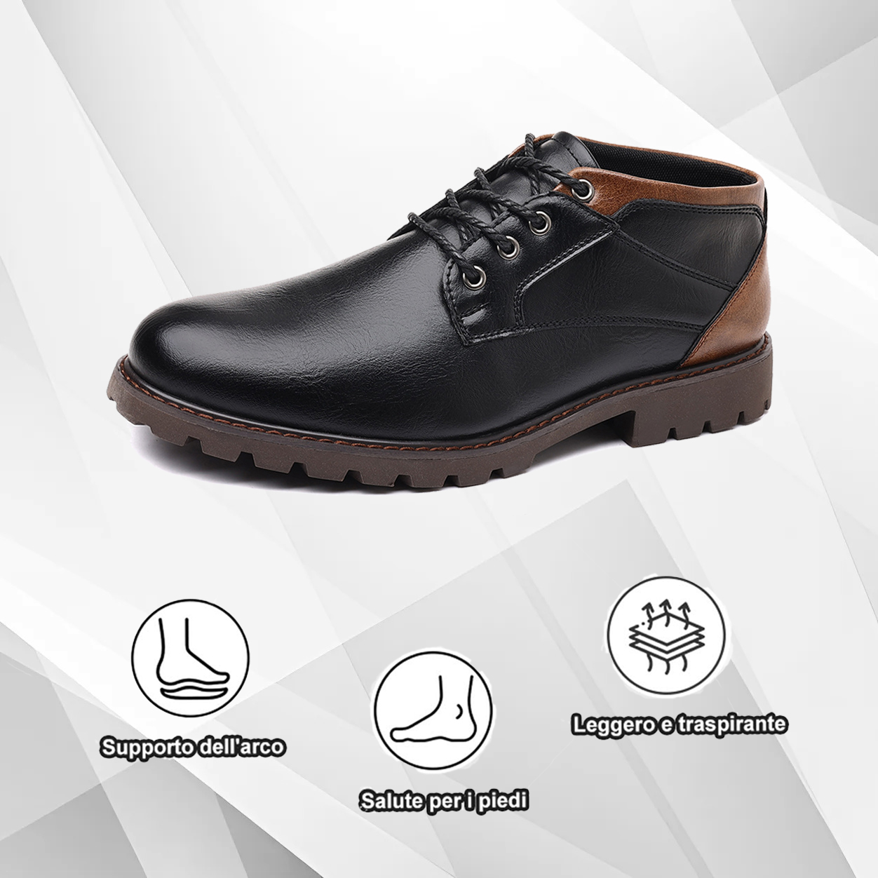 (🔥50% di sconto oggi - prendilo!) Scarpe ortopediche premium ed eleganti 👞 - Design ergonomico per alleviare il dolore
