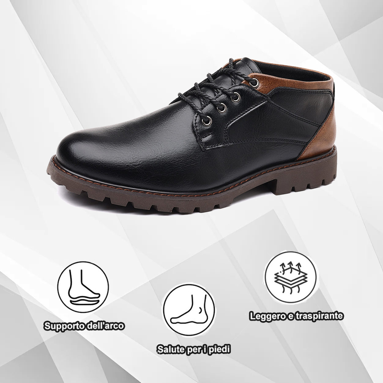 (🔥50% di sconto oggi - prendilo!) Scarpe ortopediche premium ed eleganti 👞 - Design ergonomico per alleviare il dolore