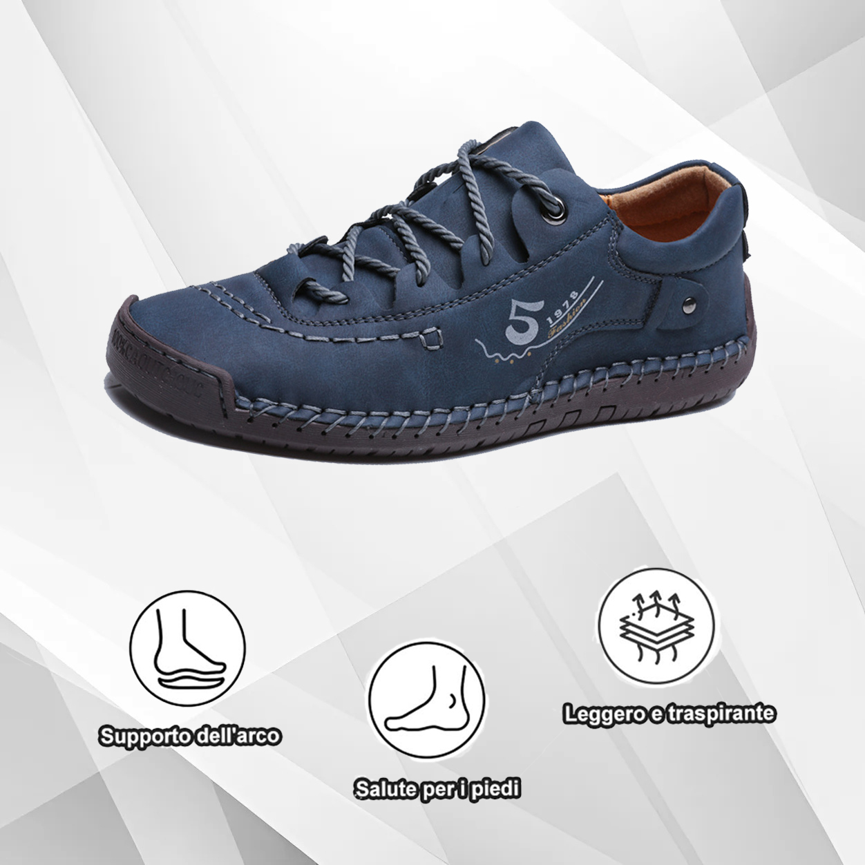 (🔥50% di sconto oggi - prendilo!) Scarpe ortopediche premium ed eleganti 👞 - Design ergonomico per alleviare il dolore