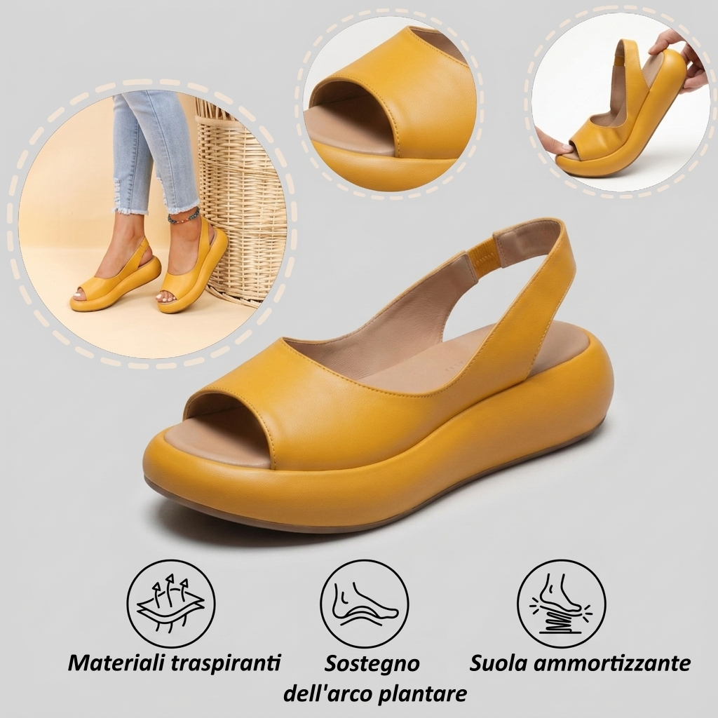 【⏰Ultimo giorno, 70% di sconto! Non perdete l'occasione!】Sandali ortopedici dal design ergonomico con assorbimento degli urti, ✅️scarpe ortopediche salutari progettate specificamente per le donne europee.