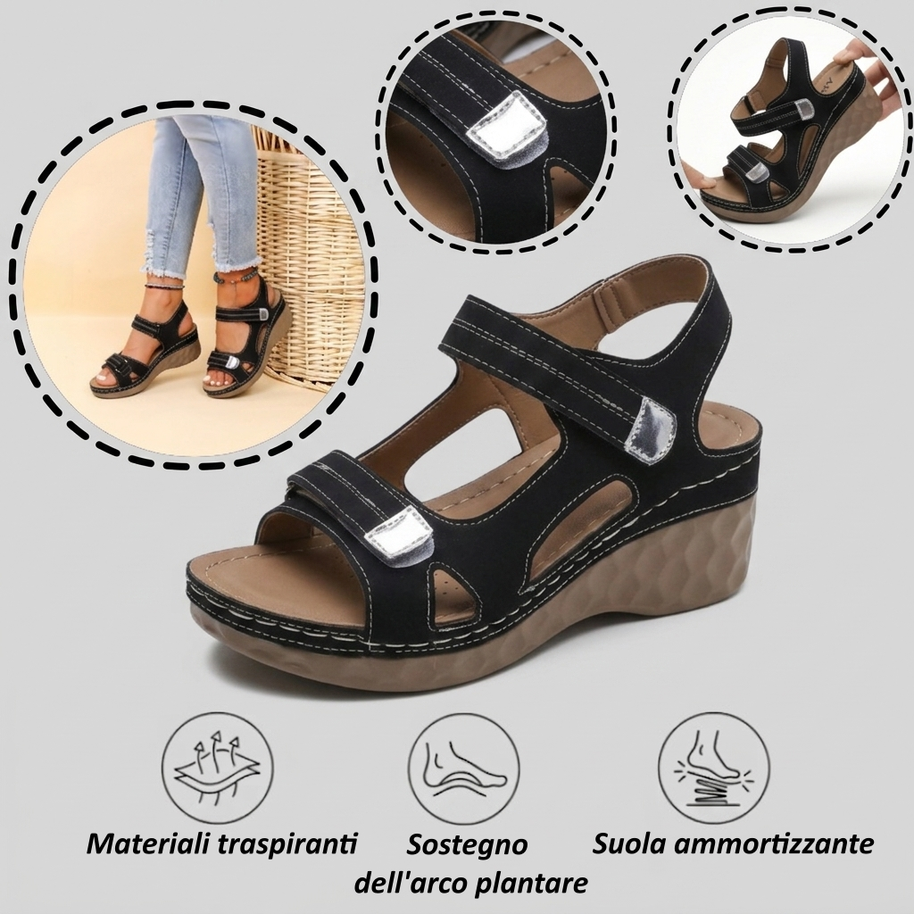 【🎁Ultimo giorno per il 70% di sconto! Non perdete l'occasione!】Sandali ortopedici e ammortizzanti dal design ergonomico per un'esperienza di camminata più confortevole👞