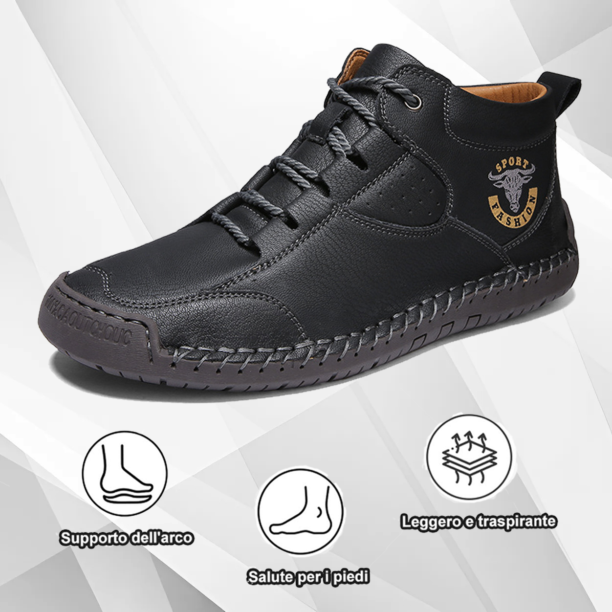 (🔥50% di sconto oggi - prendilo!) Scarpe ortopediche premium ed eleganti 👞 - Design ergonomico per alleviare il dolore