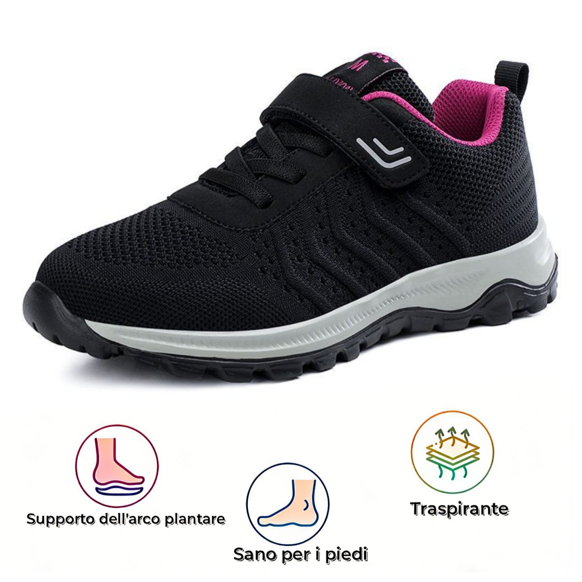 ⏰ Ultimo giorno: 50% di sconto – non lasciartelo sfuggire! Nuove scarpe ortopediche per persone di mezza età e anziane, design traspirante con velcro, di' addio ai piedi sudati✅ – allevia efficacemente il dolore