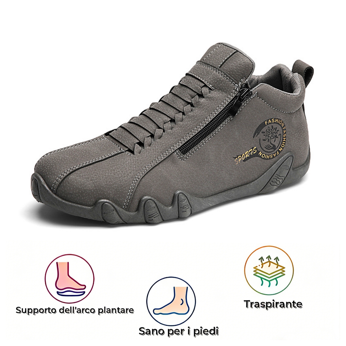 ⏰Sconto del 50% oggi, non perdete l'occasione! Nuove scarpe ortopediche ergonomiche in pelle scamosciata, migliorate di recente, alleviano efficacemente il dolore ai piedi🛡️, proteggono i piedi, sono traspiranti e comode, cucite a mano.