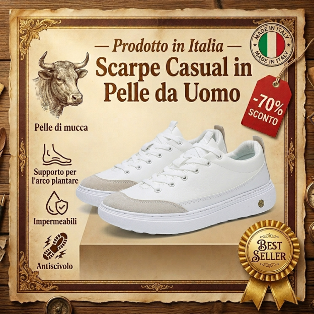 ⏰ Sconto del 70% oggi – Da non perdere! Scarpe ortopediche in pelle bovina dal design ergonomico, impermeabili e antiscivolo🦶efficaci nell'alleviare il dolore ai piedi✅️