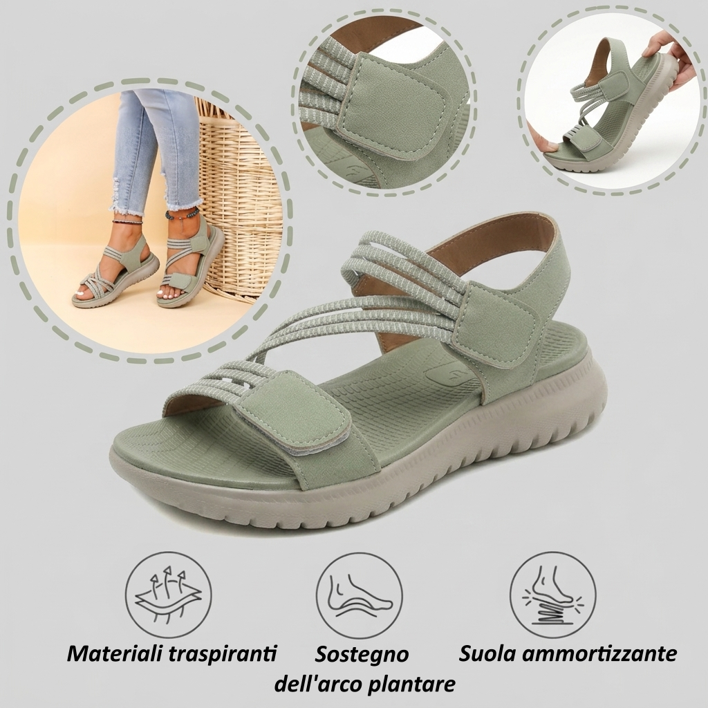 【🎁Ultimo giorno per il 70% di sconto! Non perdete l'occasione!】Sandali ortopedici e ammortizzanti dal design ergonomico per un'esperienza di camminata più confortevole👞