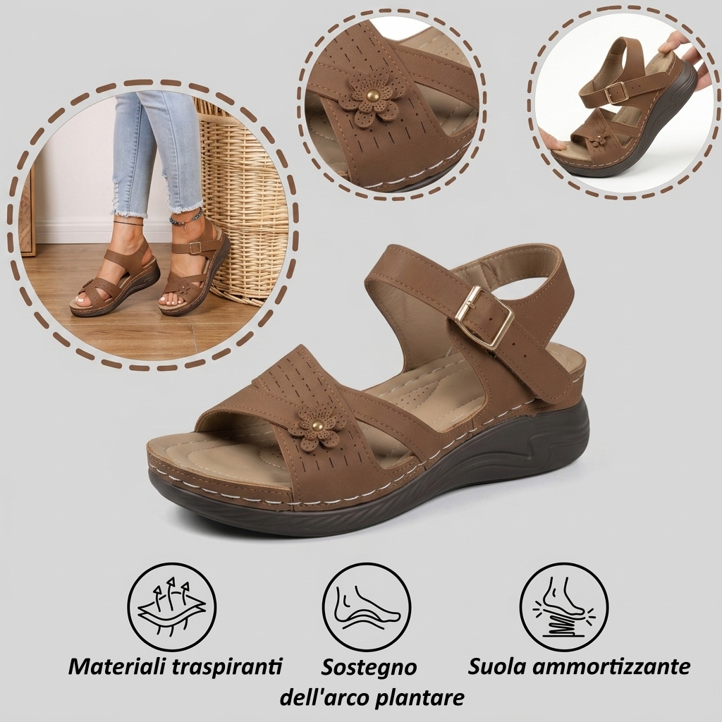 【⏰Ultimo giorno, 70% di sconto! Non perdete l'occasione!】Sandali ortopedici dal design ergonomico con assorbimento degli urti, ✅️scarpe ortopediche salutari progettate specificamente per le donne europee.