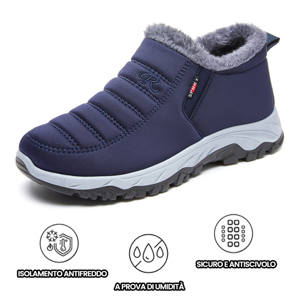 【⏰Ultimo giorno per il 50% di sconto - Non lasciartelo sfuggire!】Scarpe invernali ortopediche ergonomiche - fodera in lana  + vera pelle cucita a mano 👞