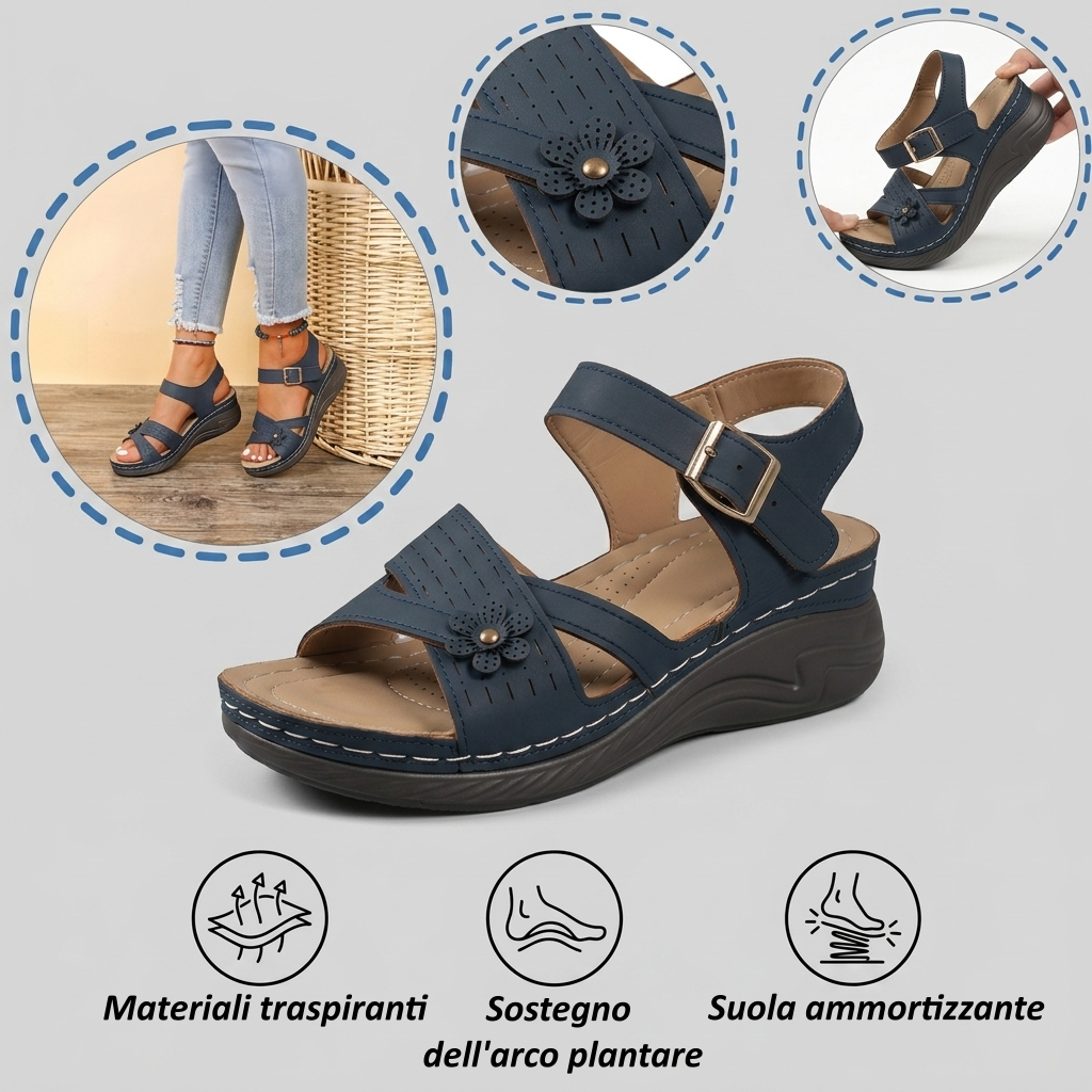 【⏰Ultimo giorno, 70% di sconto! Non perdete l'occasione!】Sandali ortopedici dal design ergonomico con assorbimento degli urti, ✅️scarpe ortopediche salutari progettate specificamente per le donne europee.
