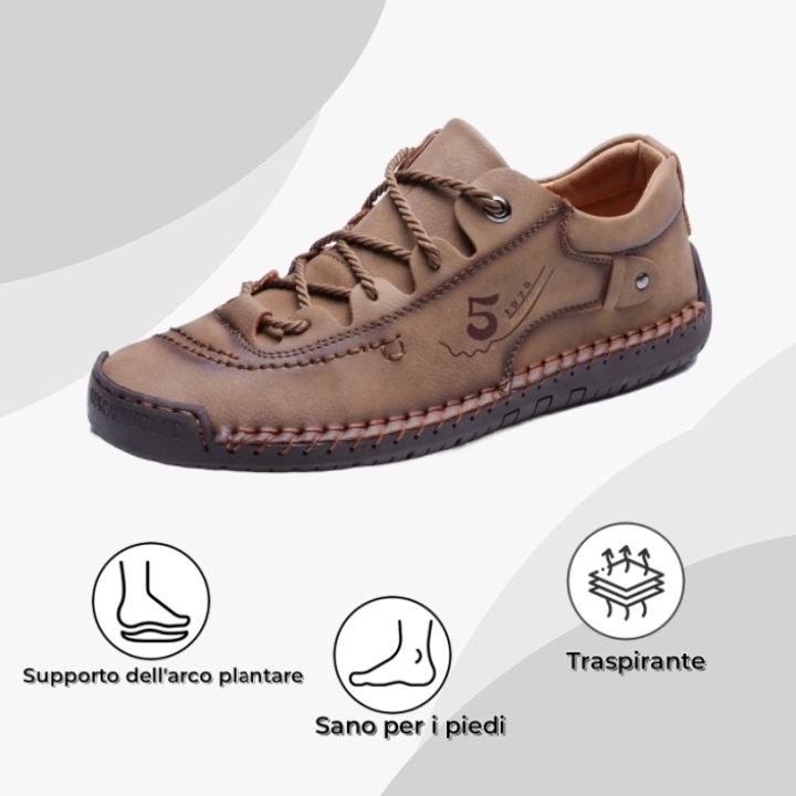 【🔥Sconto del 50% oggi - da non perdere】 Scarpe ortopediche dal design ergonomico - pelle di alta qualità + cucito a mano 👞