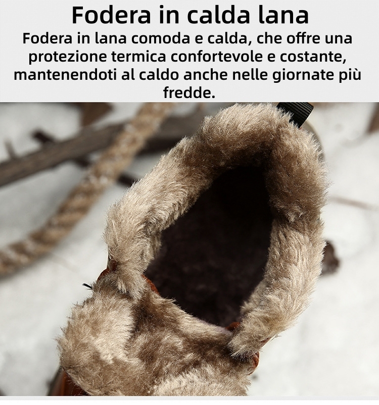 ⏰Sconto del 70% oggi, non lasciartelo sfuggire! 🐂 Scarpe invernali ortopediche da uomo, realizzate in vera pelle bovina australiana e lana 👞 Cucite a mano ✅ - Alleviano efficacemente il dolore ai piedi.