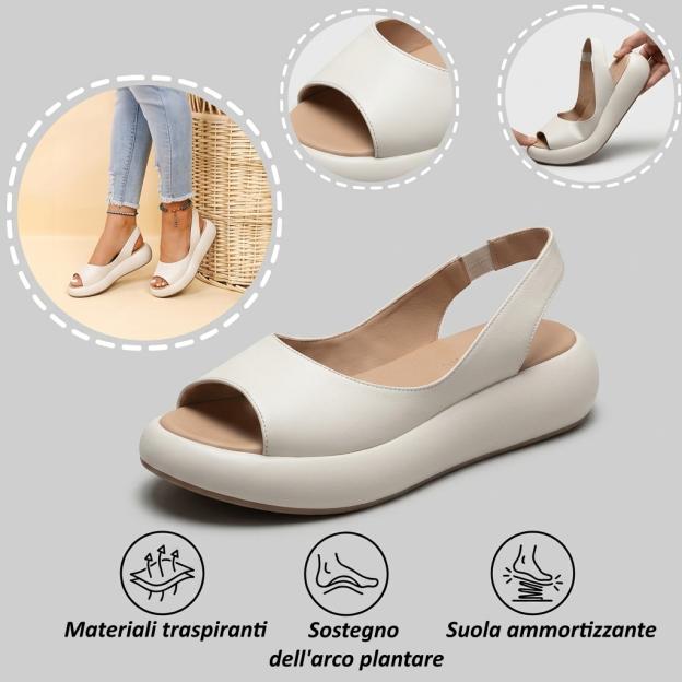 【⏰Ultimo giorno, 70% di sconto! Non perdete l'occasione!】Sandali ortopedici dal design ergonomico con assorbimento degli urti, ✅️scarpe ortopediche salutari progettate specificamente per le donne europee.