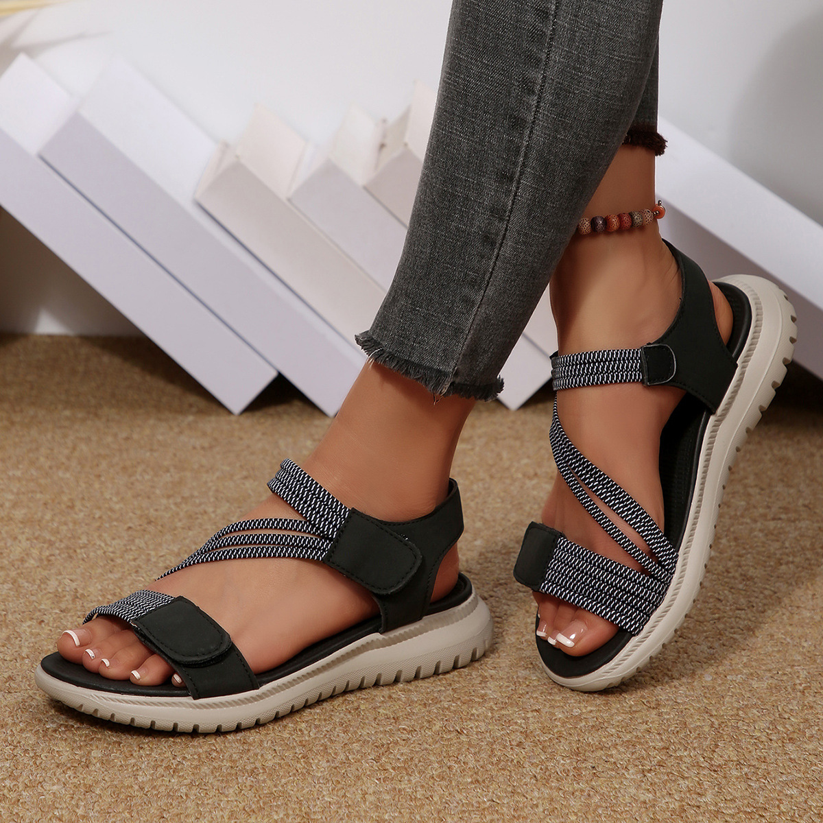【🎁Ultimo giorno per il 70% di sconto! Non perdete l'occasione!】Sandali ortopedici e ammortizzanti dal design ergonomico per un'esperienza di camminata più confortevole👞