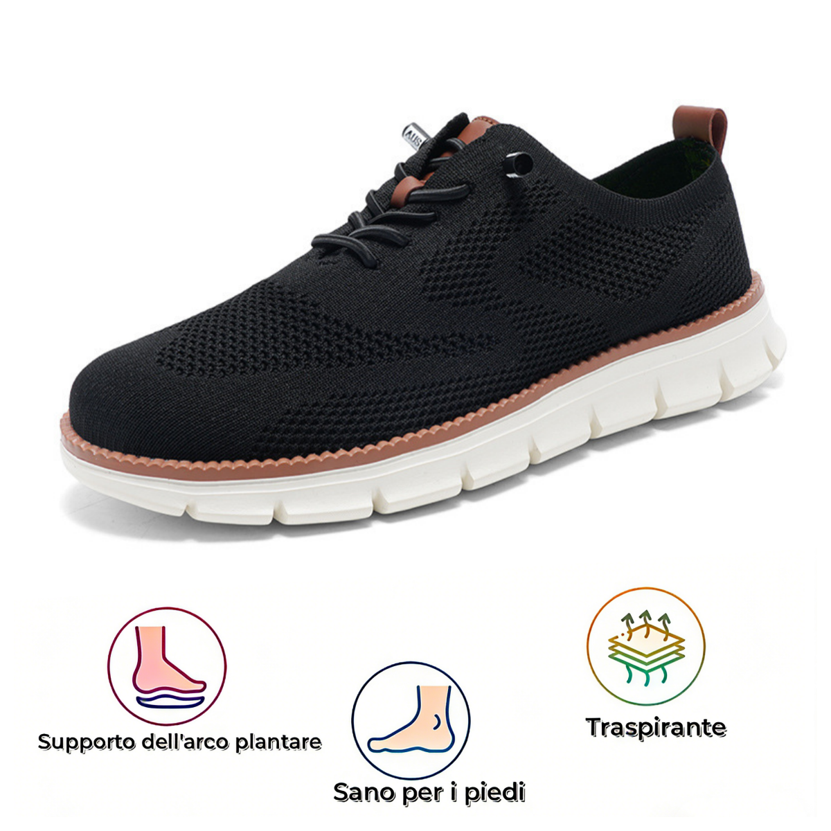 ⏰️Sconto del 50% oggi, non lasciartelo sfuggire! Scarpe ortopediche dal design ergonomico, eleganti calzature britanniche, antiscivolo, traspiranti e cucite a mano. -✅️Allevia efficacemente il dolore ai piedi
