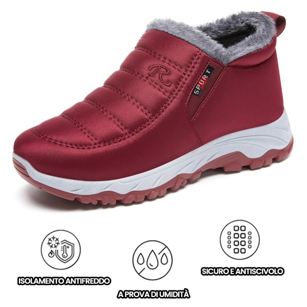 【⏰Ultimo giorno per il 50% di sconto - Non lasciartelo sfuggire!】Scarpe invernali ortopediche ergonomiche - fodera in lana  + vera pelle cucita a mano 👞