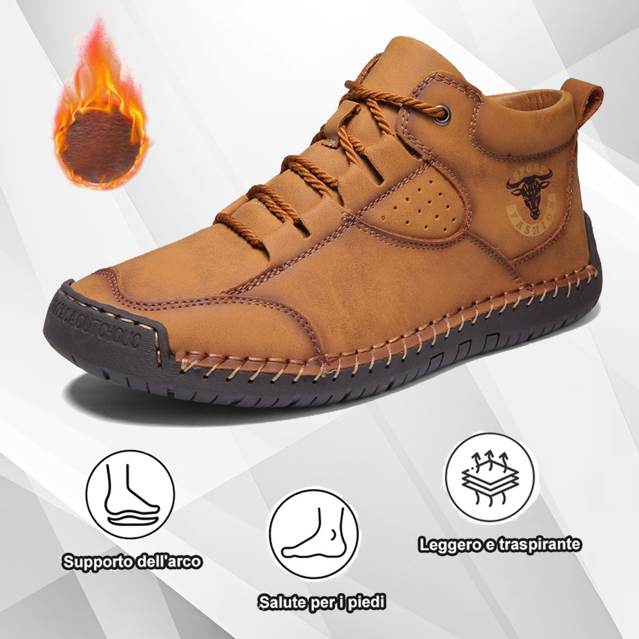 (🔥50% di sconto oggi - prendilo!) Scarpe ortopediche premium ed eleganti 👞 - Design ergonomico per alleviare il dolore