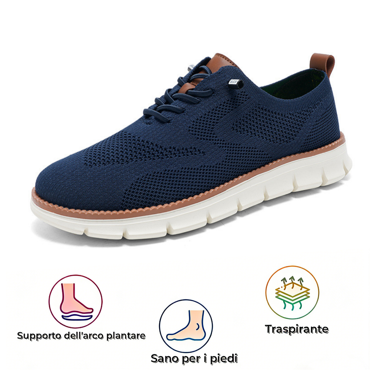 ⏰️Sconto del 50% oggi, non lasciartelo sfuggire! Scarpe ortopediche dal design ergonomico, eleganti calzature britanniche, antiscivolo, traspiranti e cucite a mano. -✅️Allevia efficacemente il dolore ai piedi