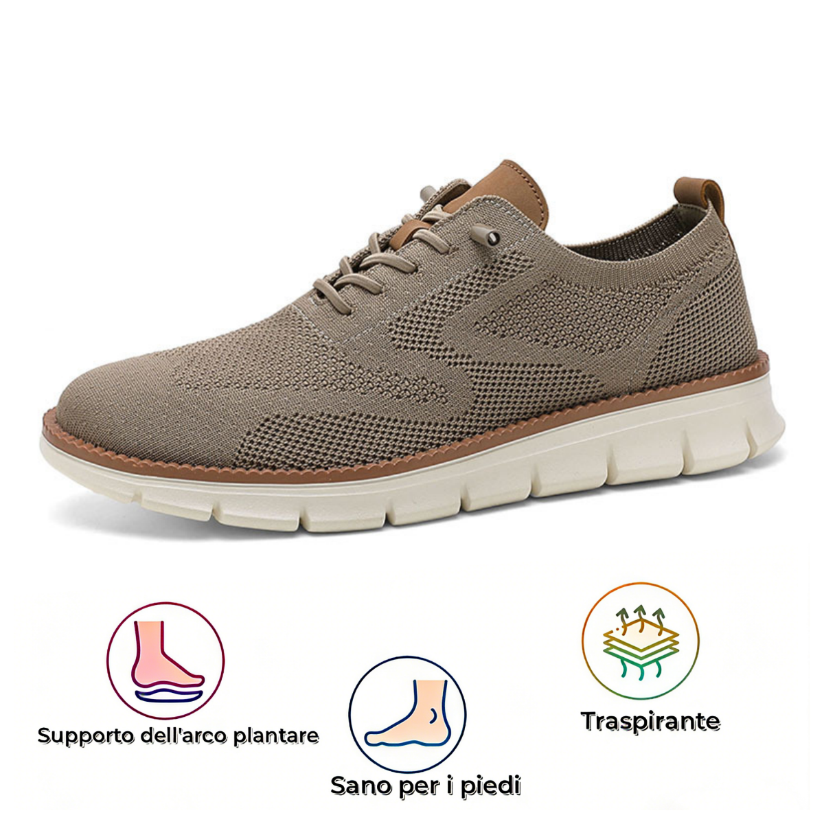 ⏰️Sconto del 50% oggi, non lasciartelo sfuggire! Scarpe ortopediche dal design ergonomico, eleganti calzature britanniche, antiscivolo, traspiranti e cucite a mano. -✅️Allevia efficacemente il dolore ai piedi