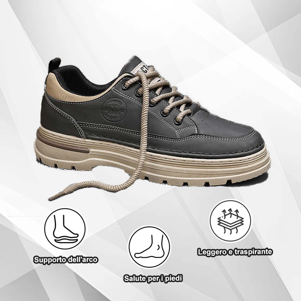 (🔥50% di sconto oggi - prendilo!) Scarpe ortopediche premium ed eleganti 👞 - Design ergonomico per alleviare il dolore