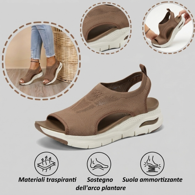 【⏰Ultimo giorno, 50% di sconto! Non perdete l'occasione!】Sandali ortopedici ergonomici con assorbimento degli urti, ✅️Sandali ortopedici salutari progettati specificamente per le donne europee.