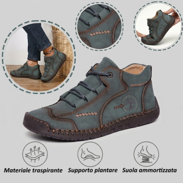 ⏰ Oggi sconto del 70% — Da non perdere!🐂 Nuove scarpe ortopediche da uomo in pelle bovina, impermeabili e antiscivolo,🦶 efficaci nell'alleviare il dolore ai piedi.
