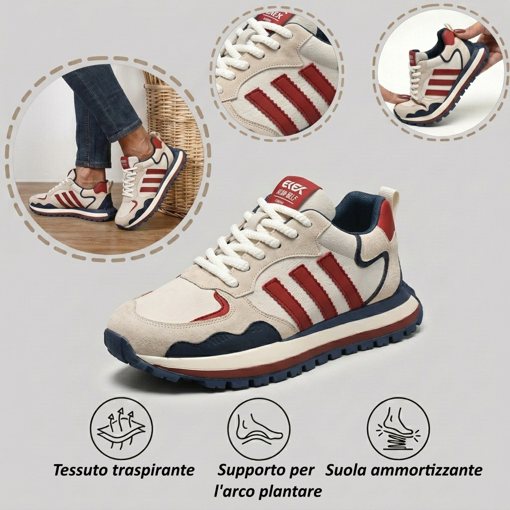⏰Sconto del 70% oggi - Non perdete l'occasione! 👞Nuovissime scarpe ortopediche in pelle scamosciata, impermeabili e antiscivolo🦶Alleviano facilmente il dolore ai piedi