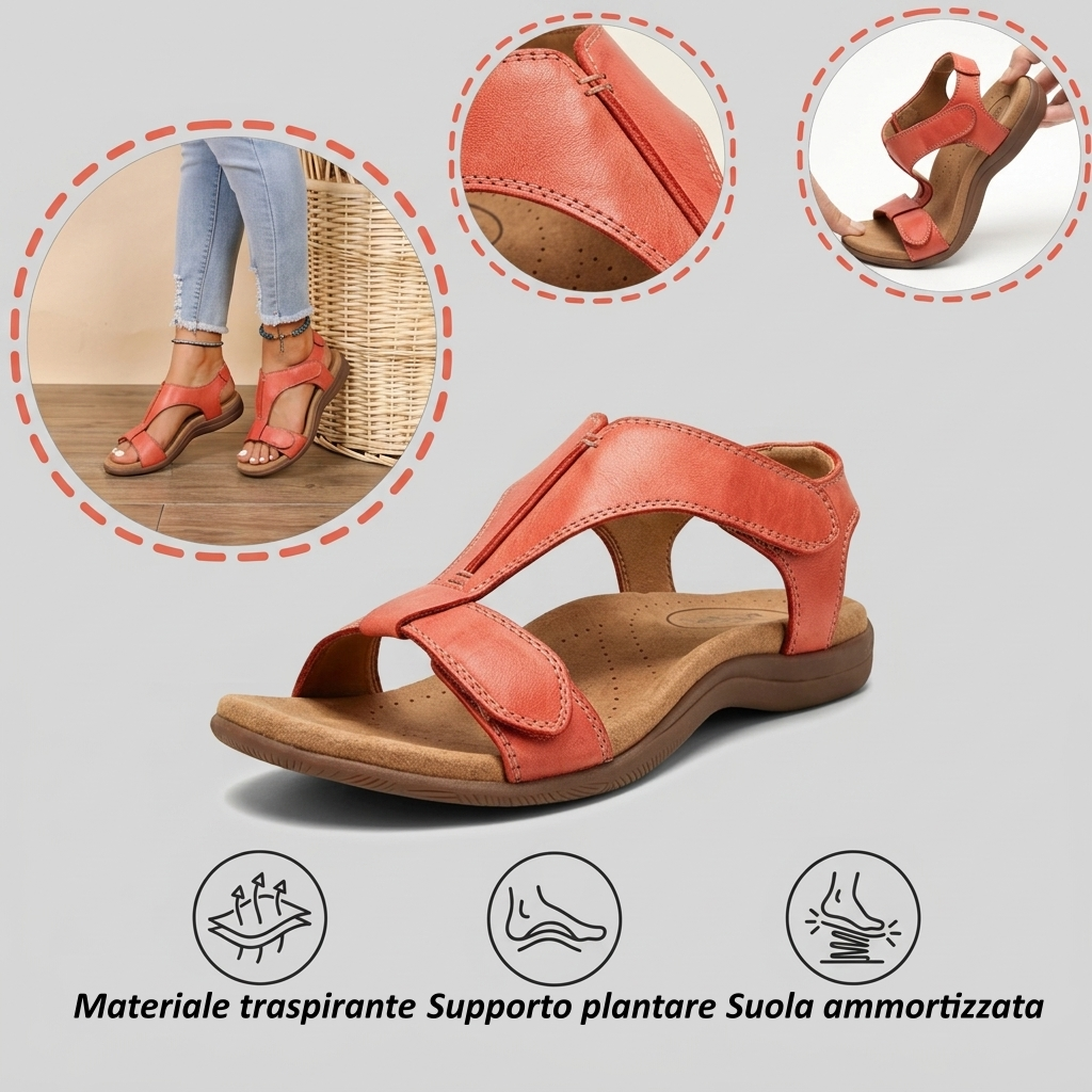 【🎁Ultimo giorno a metà prezzo! Non perdete l'occasione!】Sandali ortopedici e ammortizzanti dal design ergonomico per un'esperienza di camminata più confortevole👞