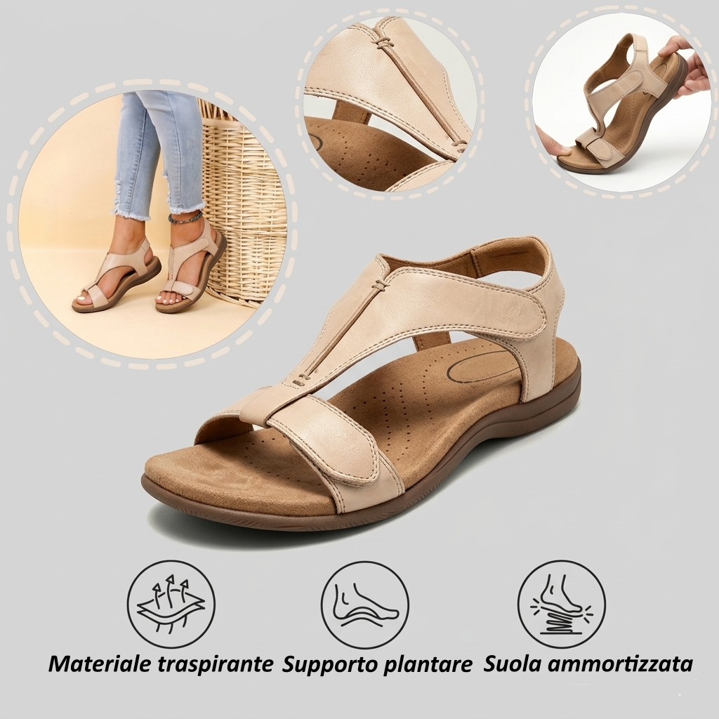 【🎁Ultimo giorno a metà prezzo! Non perdete l'occasione!】Sandali ortopedici e ammortizzanti dal design ergonomico per un'esperienza di camminata più confortevole👞